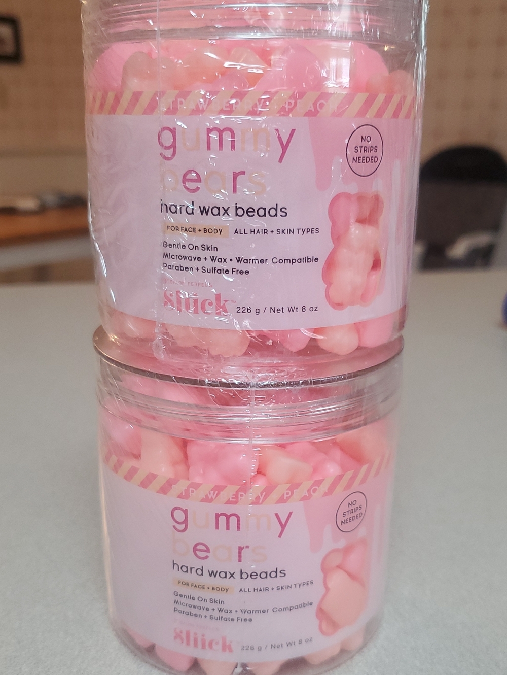 Gummy Bears Hard Wax Beads - Pink